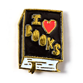 I Heart Books Enamel Pin