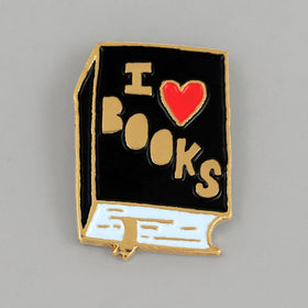 I Heart Books Enamel Pin