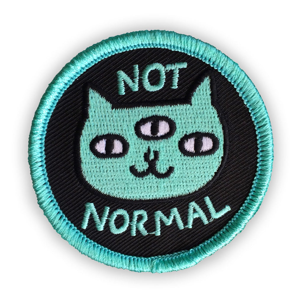 Not Normal Cat Iron-On Patch by Gemma Corell from Badge Bomb – Badge ...