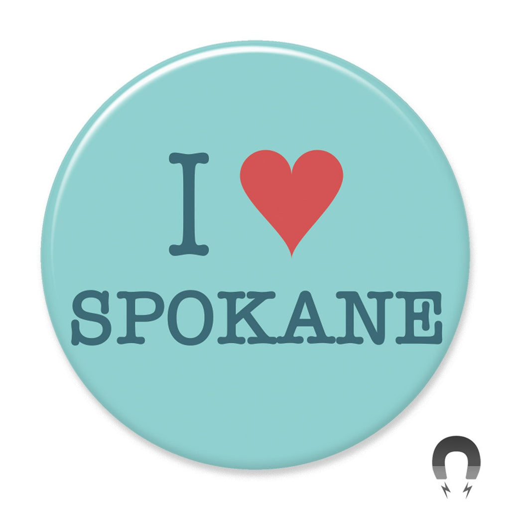 I Heart Spokane Blue Big Magnet