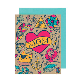 Mom Tattoo Flash A2 Card