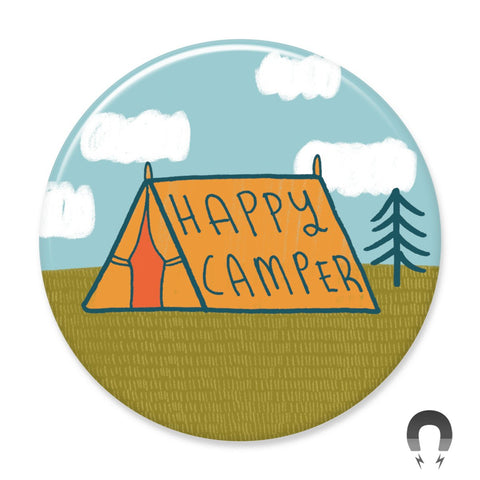 Happy Camper Tent Big Magnet