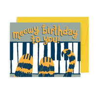 Meowy Birthday to You A2 Card