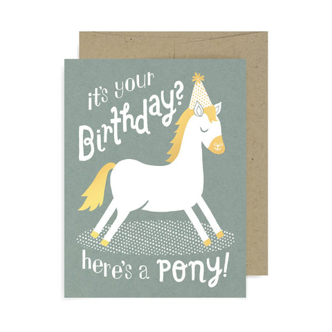 Birthday Here's a Pony A2 Card
