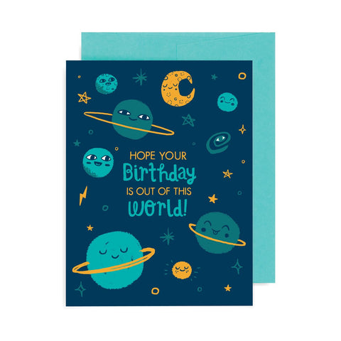 Birthday Out of This World A2 Card