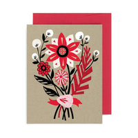 Holiday Floral Bouquet A2 Card