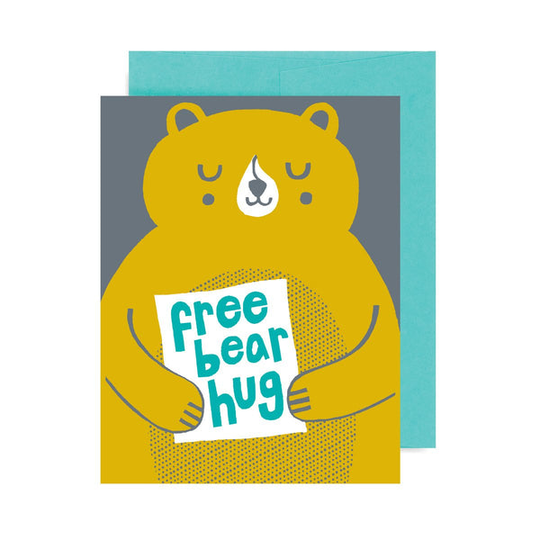 Free Bear Hug Card by Allison Cole. – Badge Bomb Shop