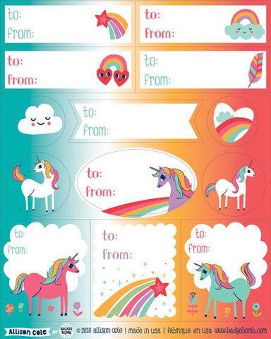 Unicorn Gift Label Stickers