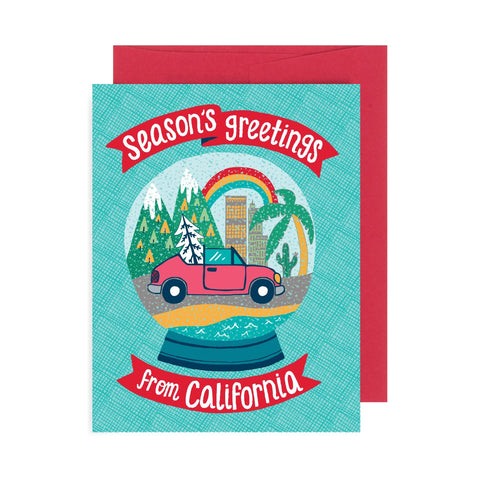 Snow Globe California A2 Card