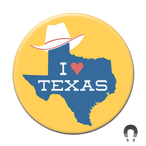Texas Hat Yellow Big Magnet