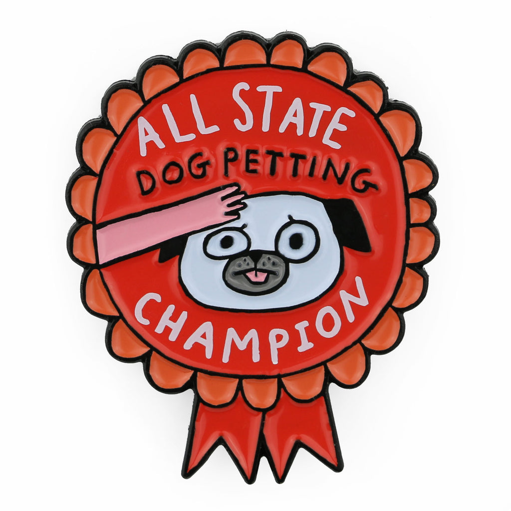 All State Dog Petting Champion Enamel Pin