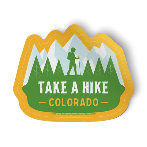 Take A Hike Colorado Big Sticker