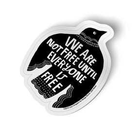 Lisa Congdon we are not free raven sticker