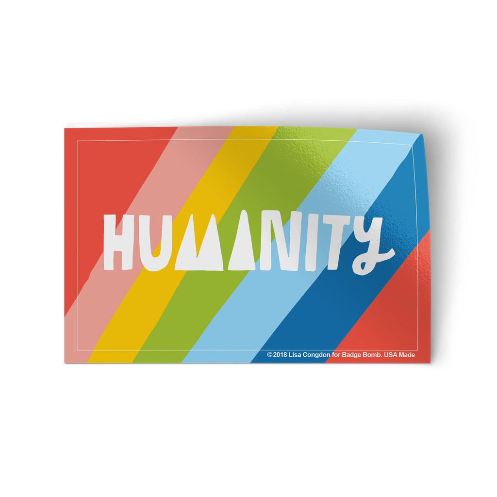 Humanity Big Sticker – Badge Bomb Shop