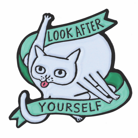 Look After Yourself Green Enamel Pin