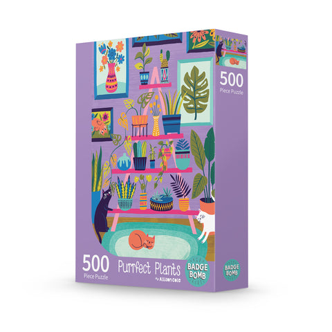 Purrfect Plants 500-Piece Puzzle