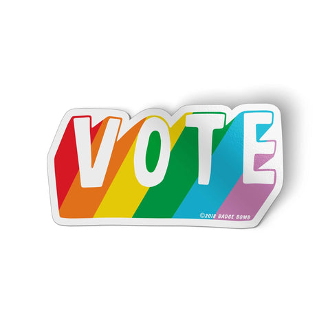 Rainbow Vote Big Sticker