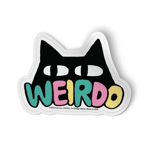 Weirdo Cat Big Sticker