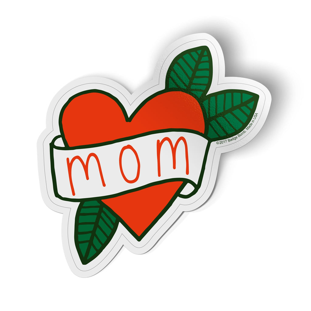 Mom Tattoo Heart Big Sticker