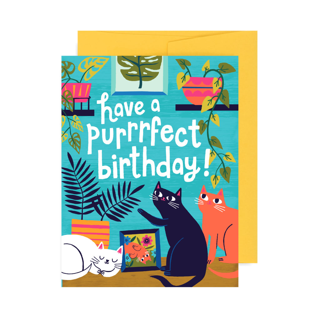 Purrfect Birthday A2 Card