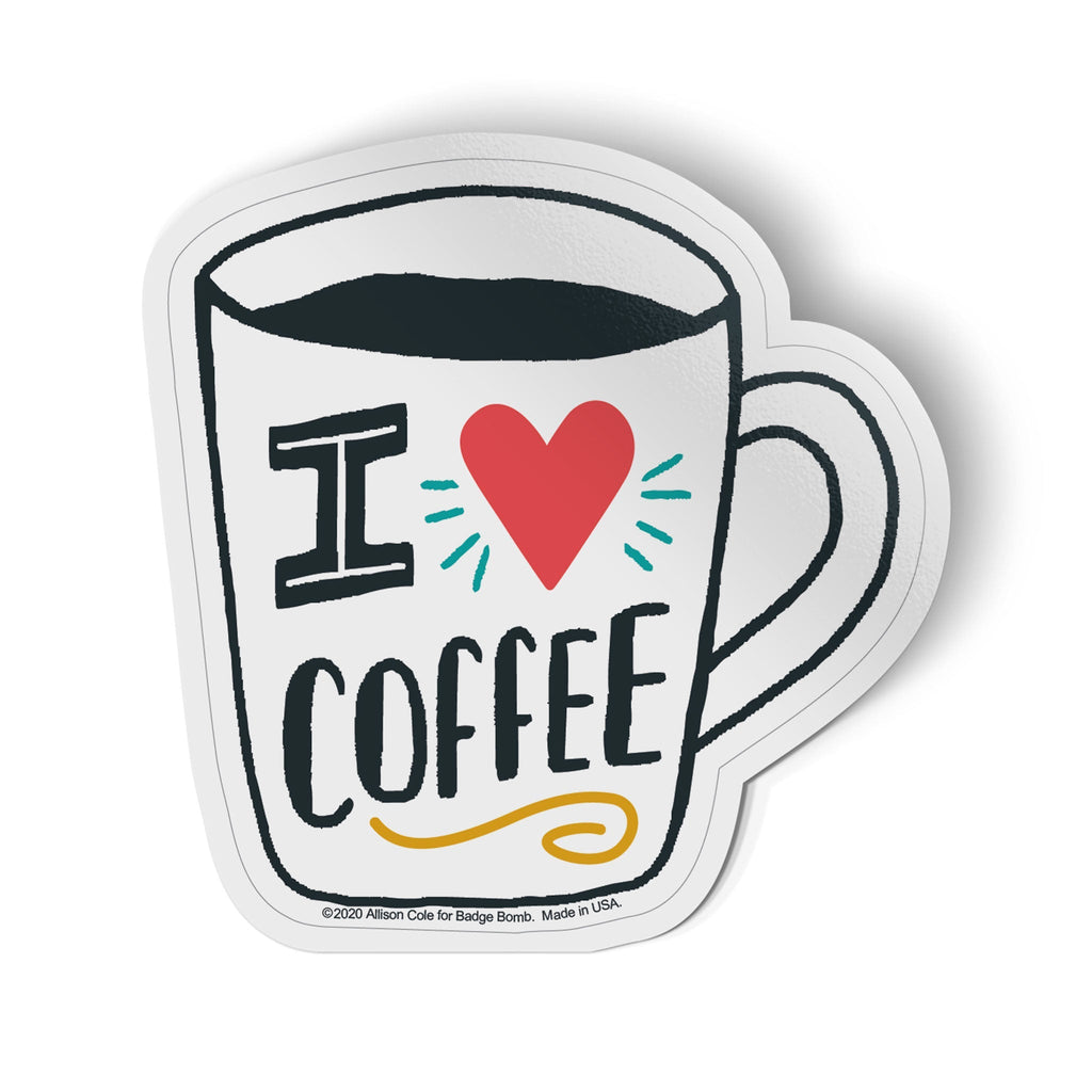 I Love Coffee Sticker