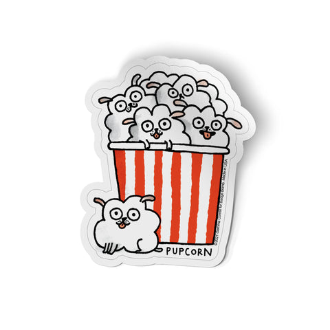 Pupcorn Sticker