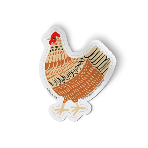 Brown Chicken Sticker