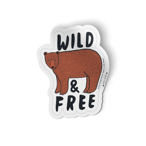 Wild & Free Bear Sticker