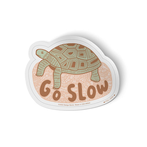 Go Slow Turtle Sticker