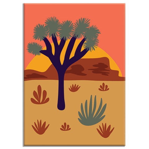 Allison Cole Illustration - Joshua Tree Desertscape Rectangle Magnet