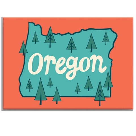 Allison Cole Illustration - Oregon Rectangle Magnet