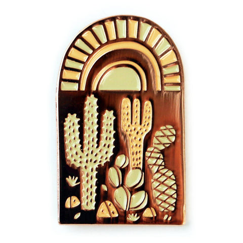 Cactus Sunrise Enamel Pin