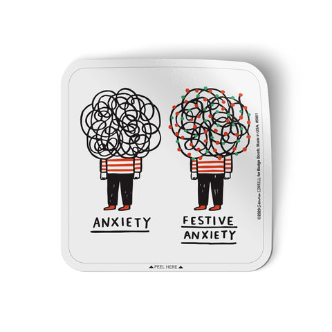 Gemma Correll - Festive Anxiety Sticker
