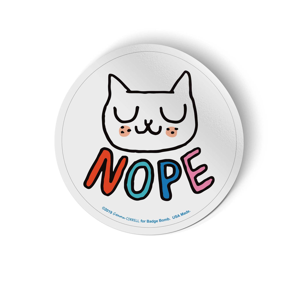 Nope Cat Sticker