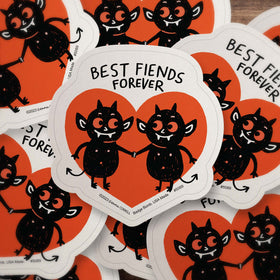 Best Fiends Forever Heart Sticker by Gemma Correll