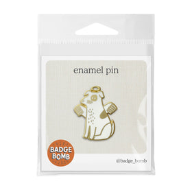 Angel Dog Enamel Pin