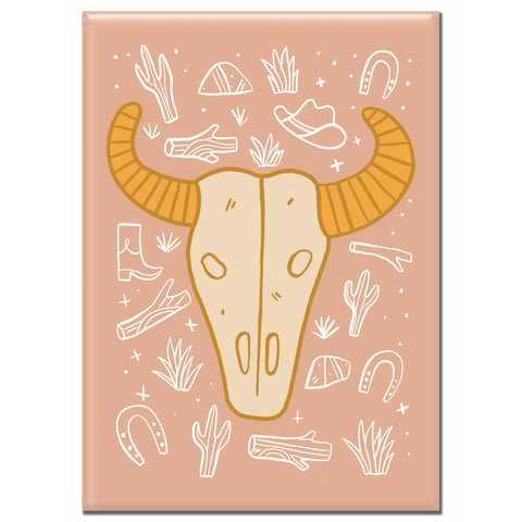 Cow Skull Ranch Rectangle Magnet