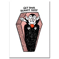 Beauty Sleep Vampire Rectangle Magnet by Gemma Correll