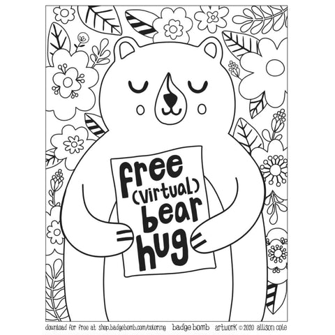 FREE Download! Bear Hug Activity Sheet by Allison Cole