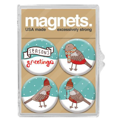 Birds In Scarves Magnet Pack
