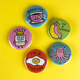 Punny Buttons • Pack #1 – Badge Bomb Shop