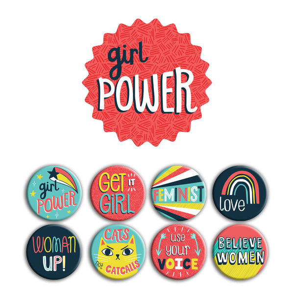 Girl Power Buttons – Badge Bomb Shop