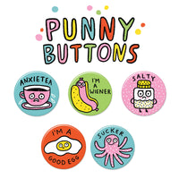 Punny Buttons • Pack #1