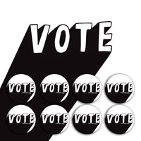 Black & White Vote Buttons