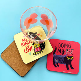 Not Normal Cat Coaster by Gemma Correll