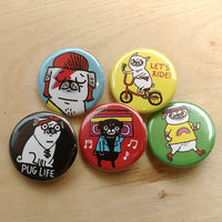 Pug Life Buttons • Pack #1